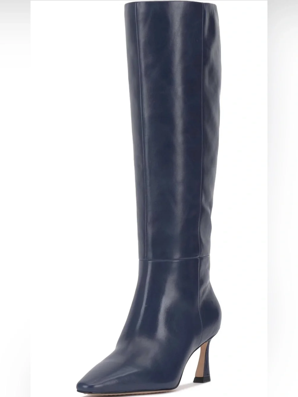 Vince Camuto Navy Leather  Pointed-Toe Boot